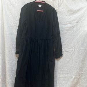 J. Crew Black Long Sleeve Dress